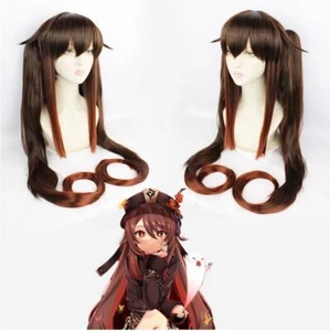 Genshin Impact HUTAO Game Manga Cosplay Perücke Wig L.100cm   - Picture 1 of 4