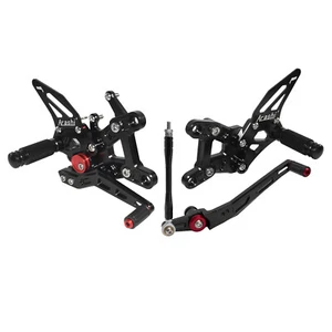 Juego trasero ajustable negro reposapiés clavija para HONDA CBR 1000 RR-R SP 2020-2025 - Imagen 1 de 9