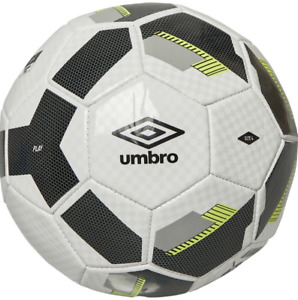 Umbro Play Training Football Soccer White/​Black/​Safety Yellow/​Mid Grey Size 5