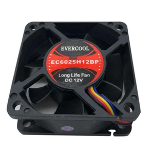 Evercool 60mm x 25mm 12V EC6025H12BP Computer Case Ball Bearing 4-Pin PWM Fan - Picture 1 of 1