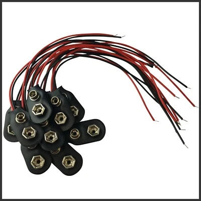 5x 9 Volt Batterieclip Block Batterie Clip Anschluss Kabel für 9V Blöcke Stecker - Bild 1 von 4