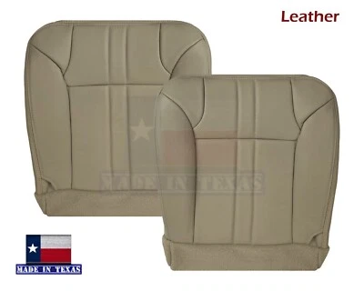 Cubiertas de asiento inferiores de cuero para conductor pasajero Ford Excursion XLT 2000 2001 tostadas Foto 1 de 4