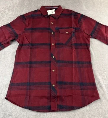Smash mens long sleeve burgundy button up shirt size small - Image 1 of 4