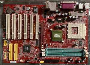 MSI Motherboard KT4AV - MS6712 Ver: 10A - AMD Sockel 462 A - AGP 8x - USB Back - Imagen 1 de 8