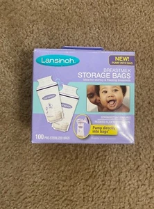 Lansinoh 100 count Breastmilk Freezer Storage Bags Presterilized BPA BPS Free - Picture 1 of 1