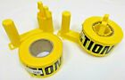 4 CAUTION HIGH VISIBILITY TAPE 3"X1000FT BRIGHT YELLOW WITH 2" LETTERS & HANDLES