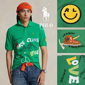 NP~215€ Polo Ralph Lauren Poloshirt, L, Love Peace Climb, grün, T-Shirt Polohemd - Bild 1 von 24