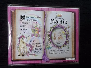 Maisie Princess Unicorn Mount Gift With Verse And Photo Space - Choose A Frame - Picture 1 of 6