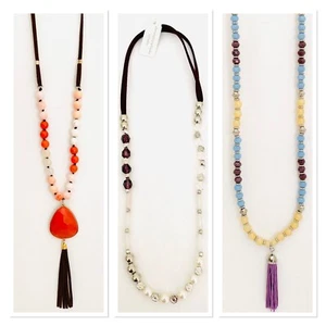 Lot of 3 CHRISTOPHER & BANKS Multicolor Beads Necklaces - Picture 1 of 10