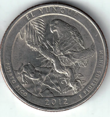 USA - 2012P - Washington ¼ $ - El Yunque - Rare - #20083 - Image 1 of 2