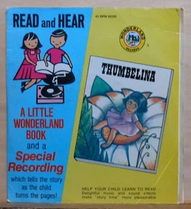 Wonderland Book & Record - Hans Christian Andersen Thumbelina 1975 book & record - Imagen 1 de 2
