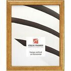 Craig Frames Farnsworth, 0.75" Contemporary Aged Gold Wood Picture Frame