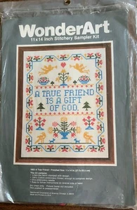WonderArt “True Friend” Cross Stitch Kit Vintage - Picture 1 of 6