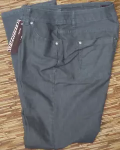 DANA BUCHMAN GIFT OF LUXE MISSES DARK GREY STRIGHT LEG DENIM JEANS LIST $56 - Picture 1 of 5