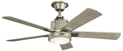 52" Kichler Colerne Brushed Nickel LED Ceiling Fan with Wall Control - Image 1 of 2