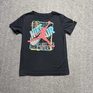 Nike Air Jordan T-Shirt Boys Medium 10-12 Black Basketball 23 Brand of Flight - Picture 1 of 3