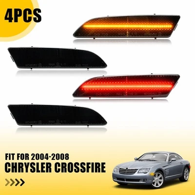 4X Luz de señalización lateral de parachoques ahumada para Chrysler Crossfire 2004-2008 Foto 1 de 4