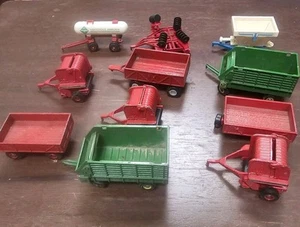 Lot of (11) :64 Scale Die Accessories Farm Implements Wagons Hay Balers - Picture 1 of 5