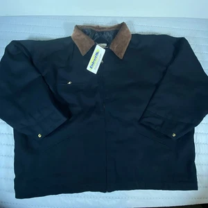 Chaqueta de trabajo acolchada Colorado Timberline de lona 6XL negra resistente Detroit nueva con etiquetas - Imagen 1 de 12