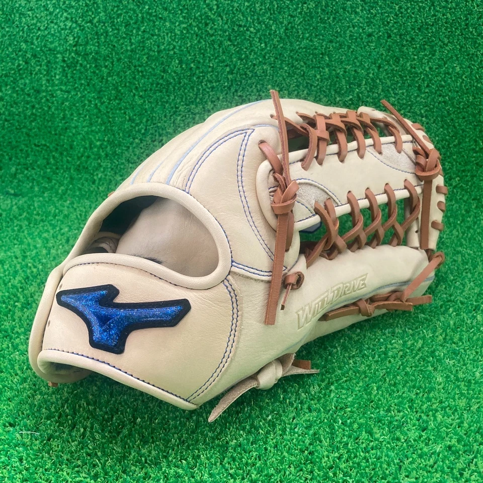 Guante de béisbol MIZUNO Japón MIZUNO WILLDRIVE AZUL Outfield derecho 12,5 pulgadas Foto 1 de 4