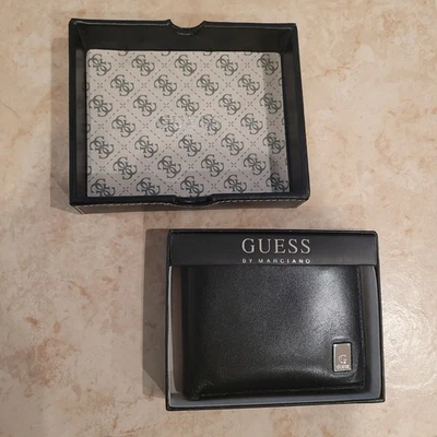 Cartera Billetera Guess Passcase Cuero Genuino Negra Foto 1 de 4