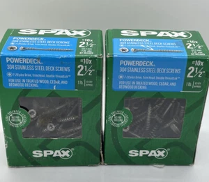 2 boxes SPAX 304 Stainless Deck Screws #10 2-1/2” 2.5” 83ct x2 T-20 51950 *NEW* - Picture 1 of 3