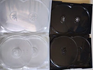 Various DVD Cases 14mm/7mm Clear/Black/Mixed Replacement Media Used lot - Afbeelding 1 van 8