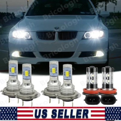 6x 6000K Faro LED Blanco + Bombilla Antiniebla para BMW 323i 328i 335i 340i xDrive Foto 1 de 4