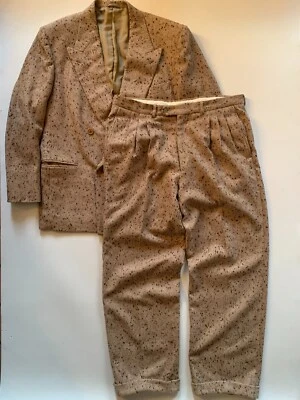 Valentino Boutique Double Breasted knop Yarn Wool Suit - Imagen 1 de 4