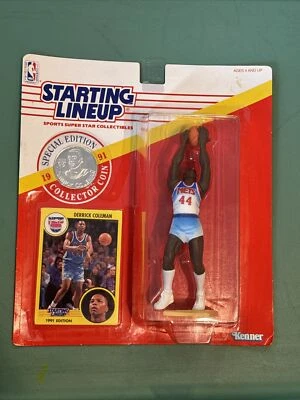 1991 SLU Starting Lineup Derrick Coleman Figure First Piece Rookie - Image 1 of 2