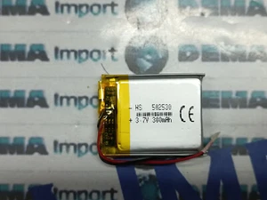 BATTERIA LiPo polimeri Li-Ion Batteria Cella per GPS MP3 3.7 v 300mAh 502530 - Foto 1 di 3