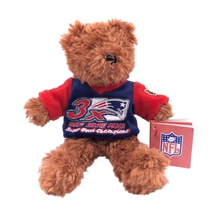 NFL Team Beans New England Patriots 3X Super Bowl Champions 8” Bear Plush Toy - Picture 1 of 19