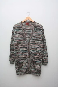 Missoni Multicolor Linen Blend V-Neck Vintage Cardigan - Picture 1 of 6