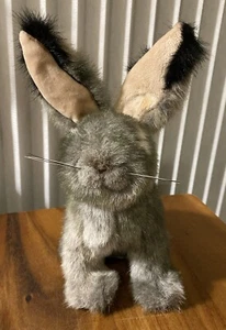 Walmart Realistic 9" Bunny Rabbit Gray Posable Ears Plush Stuffed Animal Toy - Picture 1 of 10