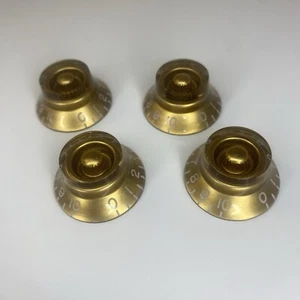 Set di 4 pomelli a campana per cappello superiore oro stile Gibson LP per chitarra - Foto 1 di 4