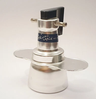 Cafetera espresso italiana vintage "Caffè Rapid" de aluminio Moka Foto 1 de 4
