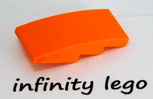 8 LEGO Orange Brick Wedge Curved 2 x 4 (93606) - 8 Pieces - Picture 1 of 1
