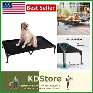 Washable Elevated Dog Bed, Lightweight Portable Cot for All Breed Sizes - Picture 1 of 11
