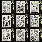 9Pcs 10" Fairy Birds Butterfly Floral Stencils for Painting Scrapbook Template