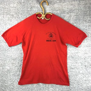 vintage Royal Western Australia Regiment T shirt red Size L Militaria WW2 WW1 - Picture 1 of 10