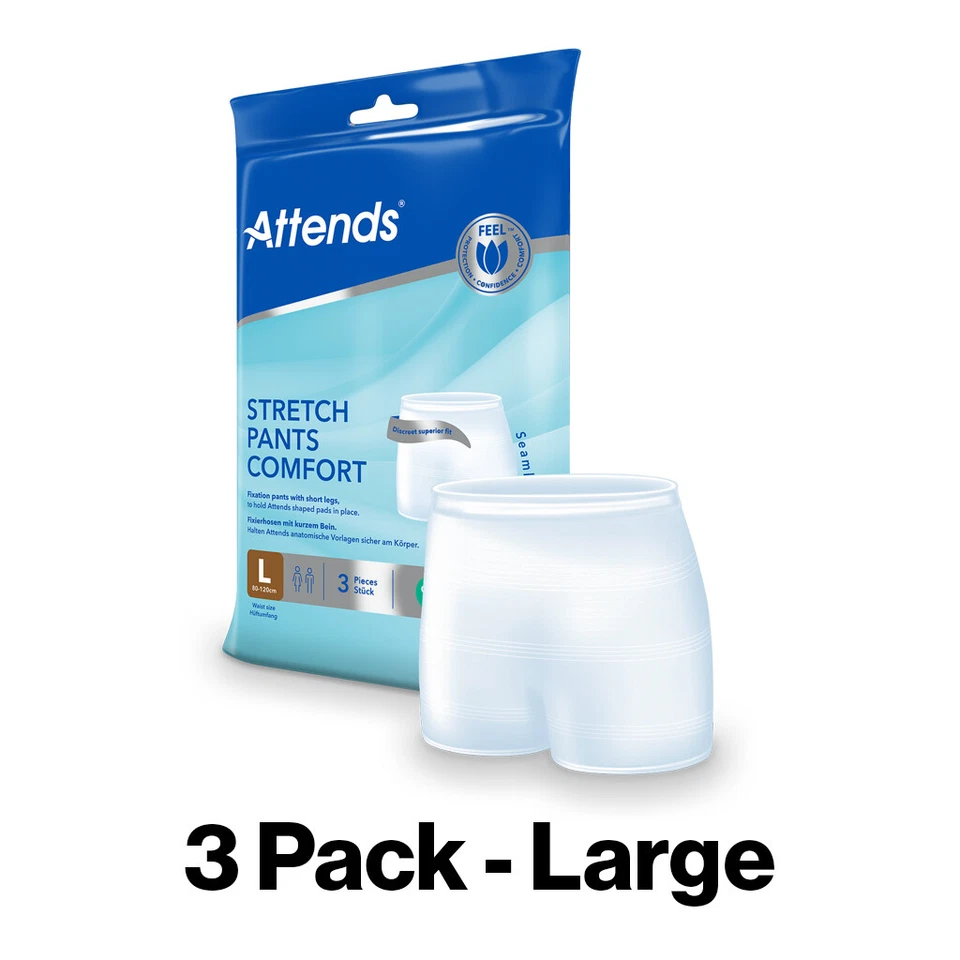 Attends Stretch Pants Comfort With Legs - Large