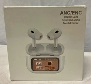 ANC/ENC Double Dark Noise Reduction Wireless Earbuds, Pro Touch Screen - NEW! - Picture 1 of 2