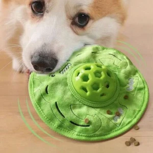 Leaky Food Pet Squeaky Flying Discs for Large Small and Medium Dogs - Picture 1 of 12