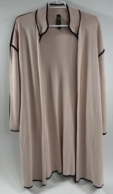 Cárdigan Suéter Marla Wynne Tejido Suave Para Mujer M Topper Rosa Caftán Manga 3/4 Foto 1 de 4