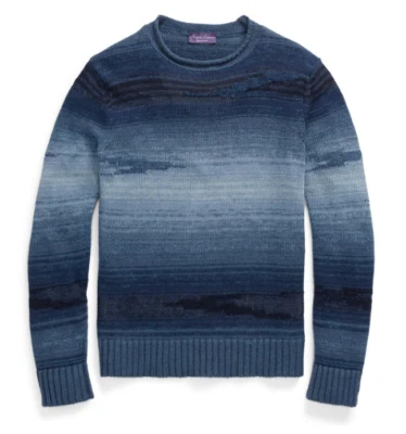 Suéter de lino Ralph Lauren etiqueta púrpura Italia para hombre azul ombre suroeste $1,495 Foto 1 de 4