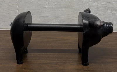 Toallero de papel de cerdo de granja ajustable de madera de campo Foto 1 de 4