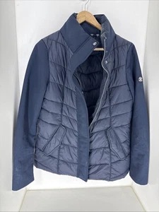 Barbour Hayle Quilted Jacket Womens 6 Long Sleeve Pockets Embroidered Logo Navy - Picture 1 of 8