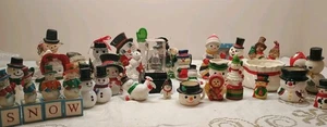 Muñeco de nieve vintage Lefton Enesco Homco coleccionables (35 piezas) - Imagen 1 de 9