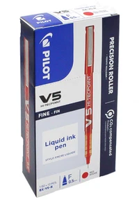 Bolígrafo roller Pilot V5 rojo pack de 12 unidades Rojo - Imagen 1 de 2
