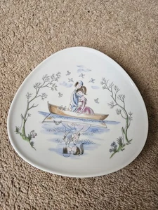 Rosenthal Triangular Lovers Plate By Raymond Peynet - Picture 1 of 3